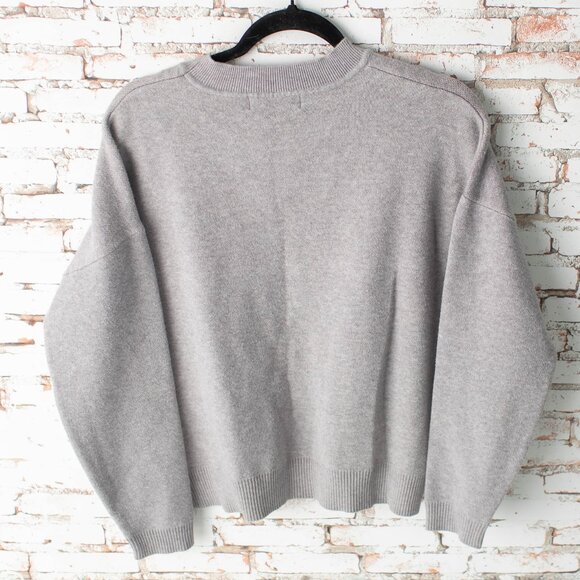 Philosophy Republic Clothing Women’s Large Sweater Gray “Ciao” Crewneck Pullover - Picture 5 of 7